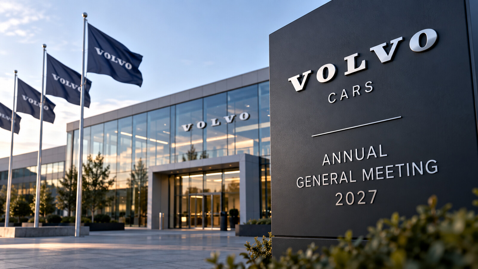 Volvo ES90 на станції швидкої зарядки в зимових умовах